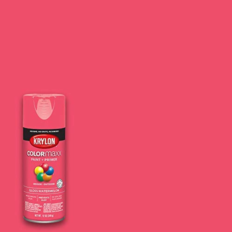 12 oz Krylon K05544007 Watermelon COLORmaxx Paint & Primer Spray Paint, Gloss
