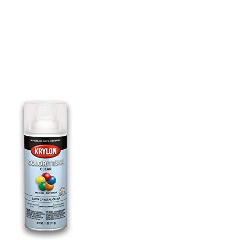 12 oz Krylon K05562007 Crystal Clear COLORmaxx Paint & Primer Spray Paint, Satin