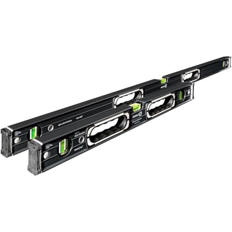 Stabila 37300 2-Piece Type 196-2 Dark Shadow 24 in. / 48 in. Level Set