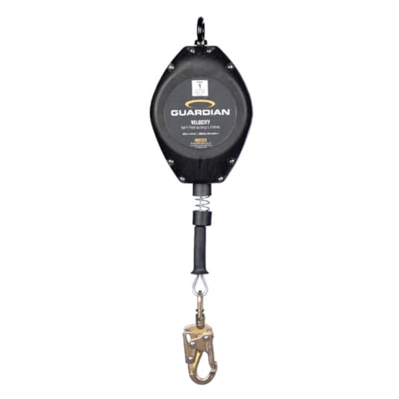 [ USED ] Guardian Fall Protection 42003 Velocity Cable SRL  50 ft. Self Retracting Lifeline with Carabiner & Connector,50 ft