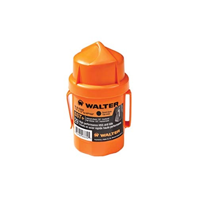 Walter Surface Technologies 01E618 29-Piece Jobber's Length Bits, Round Shank