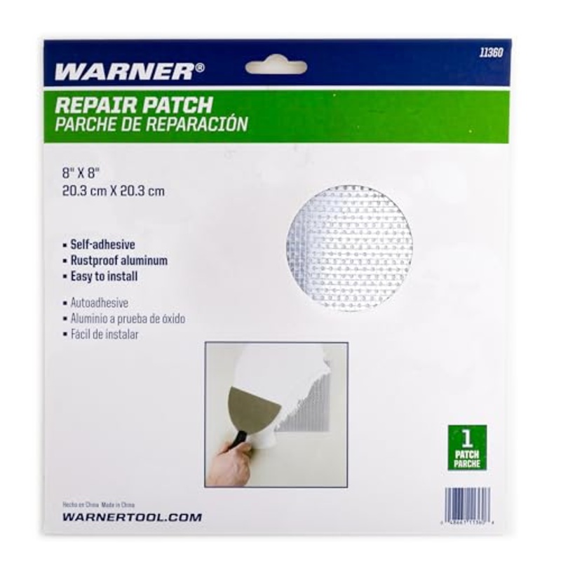 Warner Tool 11360 Drywall Repair Patch 8" x 8"