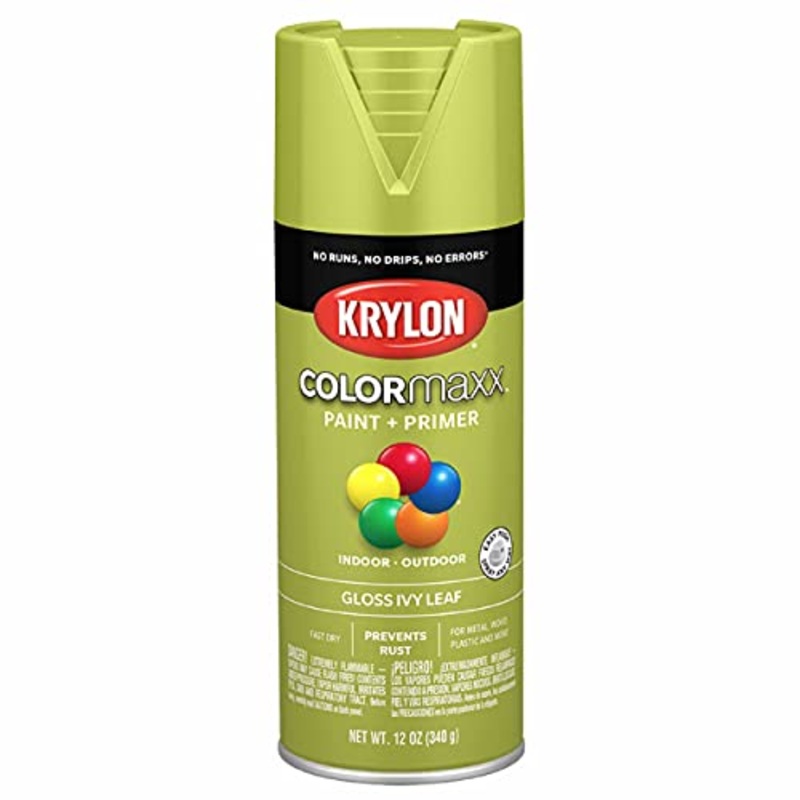 12 oz Krylon K05525007 Ivy Leaf COLORmaxx Paint & Primer Spray Paint, Gloss