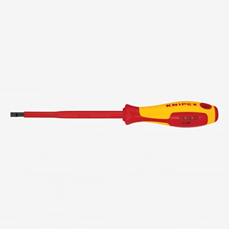 Knipex - Slotted Screwdriver, 5"-1000V Insulated, 7/32" tip (982055)