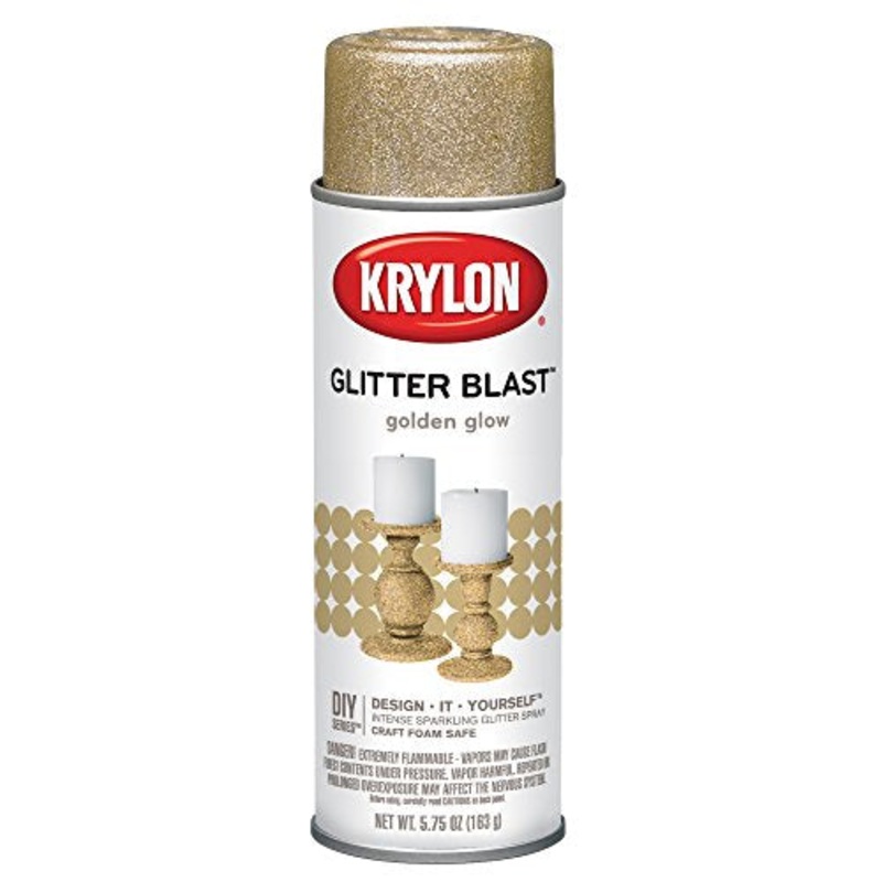 Krylon K03801A00 Glitter Blast Glitter Spray Paint for Craft Projects, Golden Glow, 5.75 oz