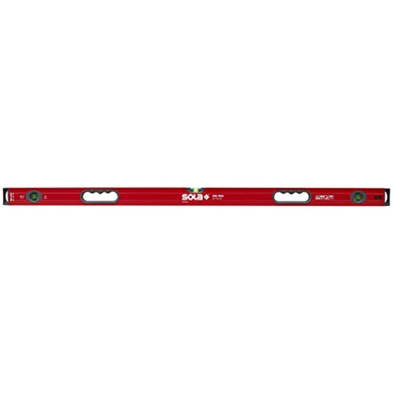 [ USED ] SOLA LSB48 Big Red Aluminum Box Beam Level with 3 60% Magnified Vials, 48-Inch, Non-magnetic