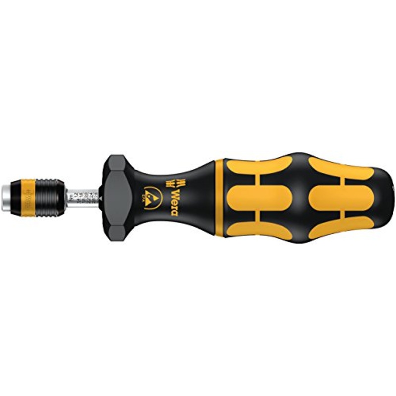 Wera 05074733001 Kraftform ESD 7445 Hexagon Torque Screwdriver, 1/4" Head, 2.5-11.5"/lbs Variable Torque Adjustment Range