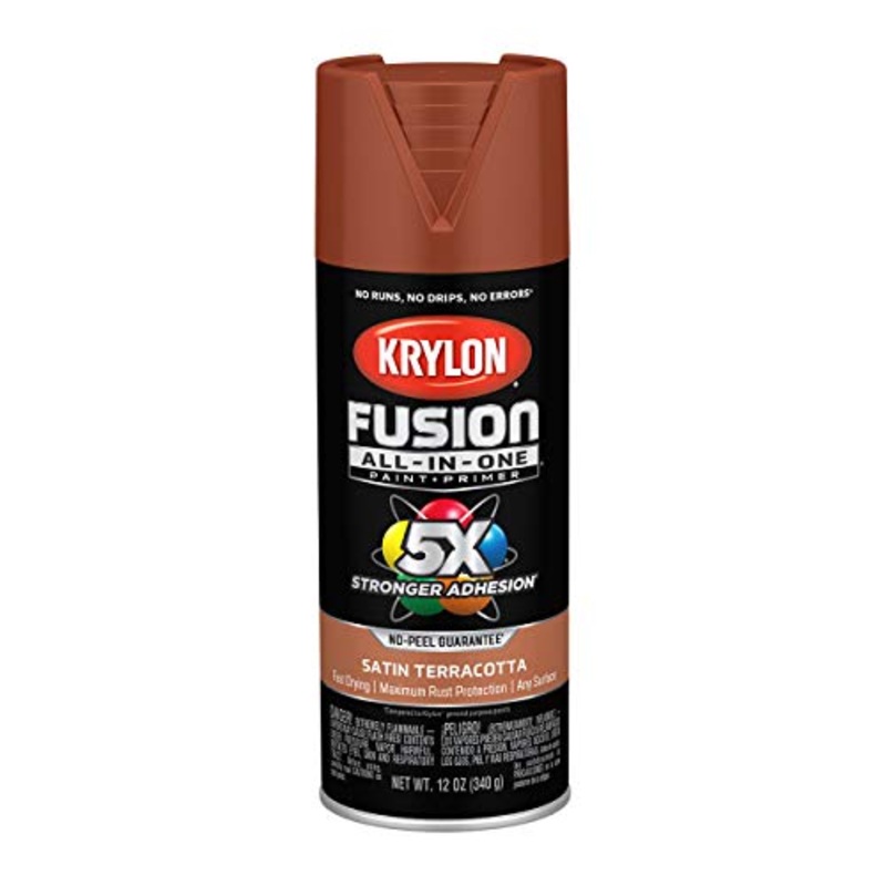 Krylon Fusion All-In-One Adhesive Spray Paint for Indoor/Outdoor Use, 12 oz, Terracotta