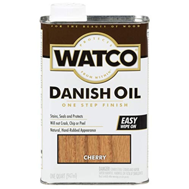 RUST-OLEUM Watco 65241 Danish Oil Wood Finish, Quart, Cherry, 2 Pounds