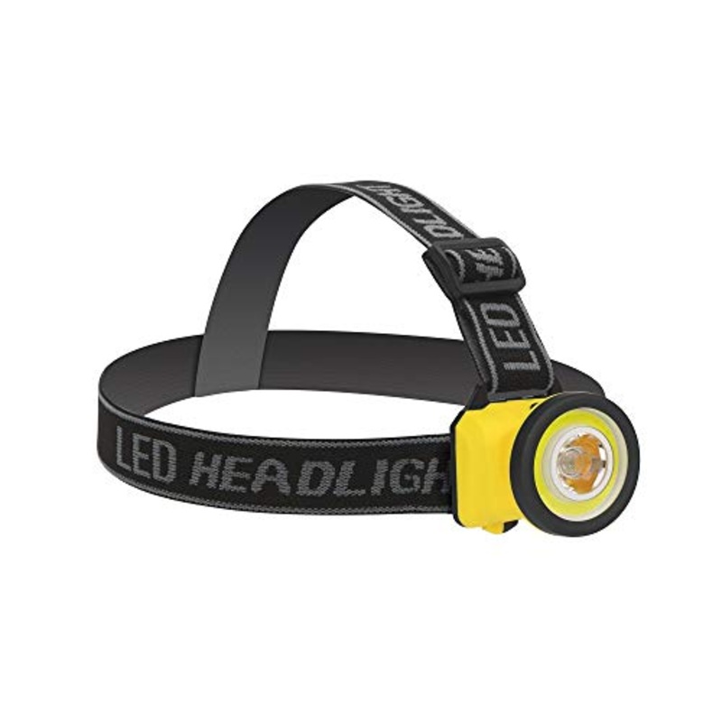 Warner Manufacturing 11265 160/70 Lumen 3W LED Headlamp Bull Dog, Dual-Strap / 160, Yellow