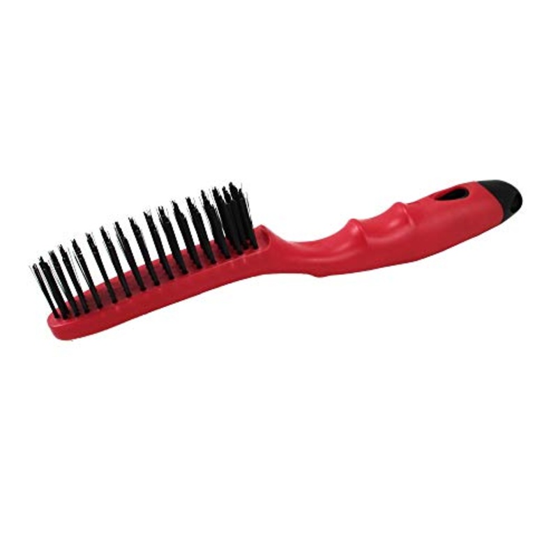 Warner Tool 3410486 10.25" Steel Shoe Handle Wire Brush, 4x16 rows, lableled, 8/Cut Carton