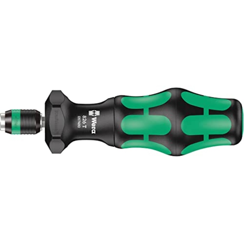 Wera Tools 826 T Kraftform Turbo bit-Holding Screwdriver Handle with Rapidaptor Quick-Release Chuck, 1/4" x 146 mm
