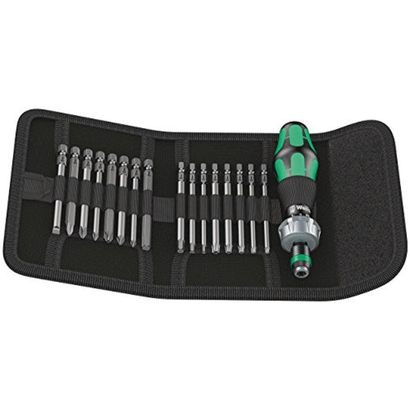 Wera Tools Kompakt 60 Ratchet screwdriver & Bit Set, 17pc,