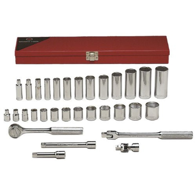 Wright Tool 3/8 In. Drive 31 pc. 6 pt Standard & Deep Socket Set