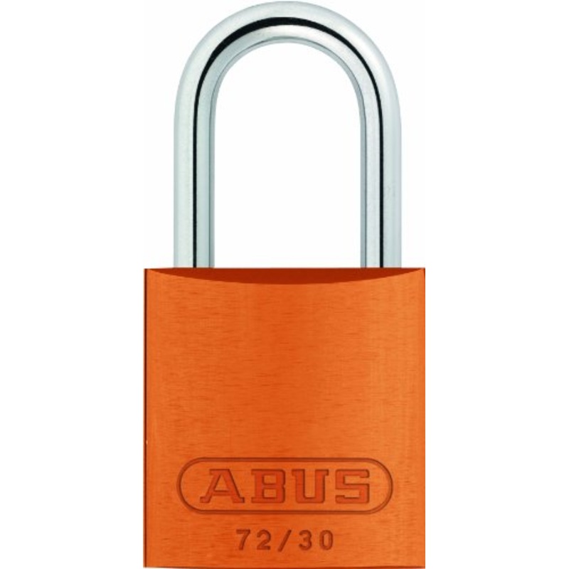 ABUS 72/30 KD Aluminum Safety Padlock Keyed Different with 1" Shackle, Orange