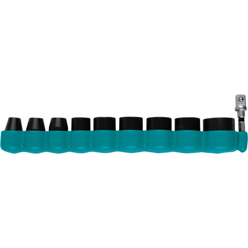 Makita (E-01672) Impact XPS 10 Pc. 3/8" Drive 6-Point SAE Impact Socket Set w/ Standard Socket Adapter