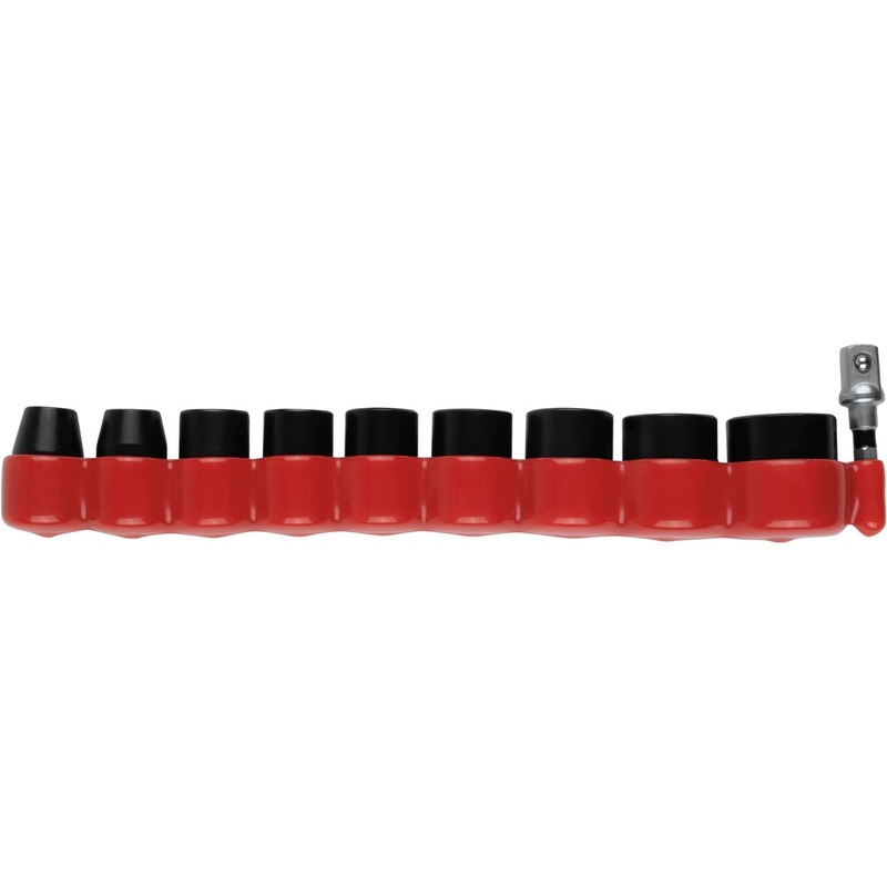 Makita (E-01688) Impact XPS 10 Pc. 3/8" Drive 6-Point Metric Impact Socket Set w/ Standard Socket Adapter