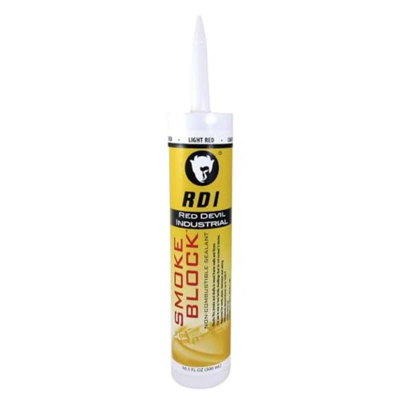 Red Devil SB100RD Smokeblock Sealant, 10.1 oz., Red, Pack of 12