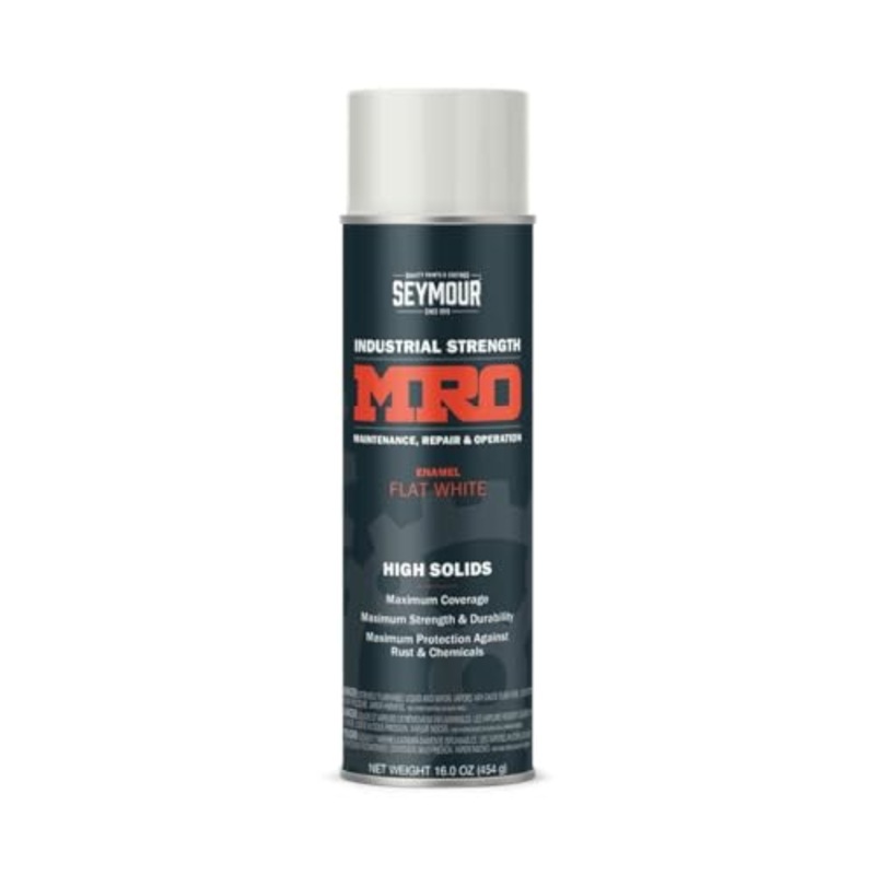 SEYMOUR 620-1412 Industrial MRO High Solids Spray Paint, Flat White