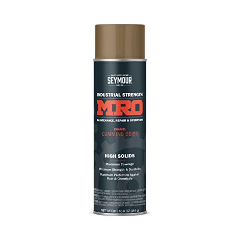 SEYMOUR 620-1447 Industrial MRO High Solids Spray Paint, Cummins Beige, 16 Fl Oz (Pack of 1)