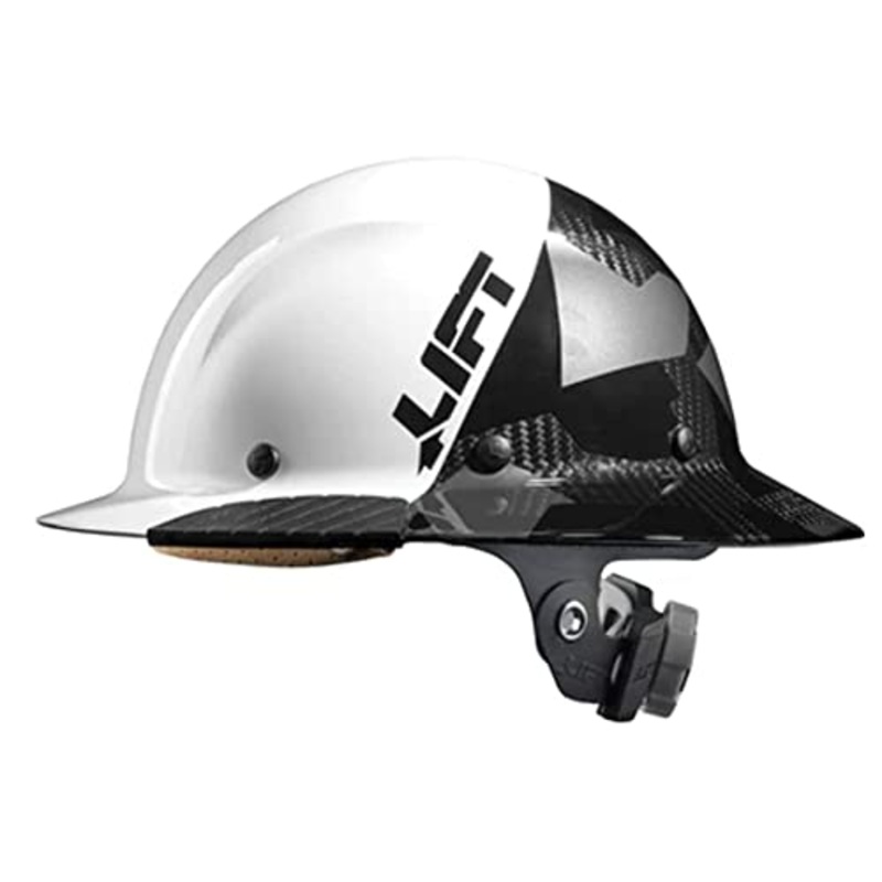 [ USED ] (USED / LIKE NEW) LIFT Safety HDF50C-20CK DAX Carbon Fiber Full Brim 50-50, White/Black Camo