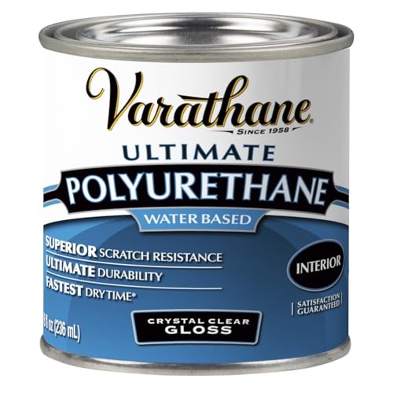 Varathane 200061H Water-Based Ultimate Polyurethane, Half Pint, Gloss Finish