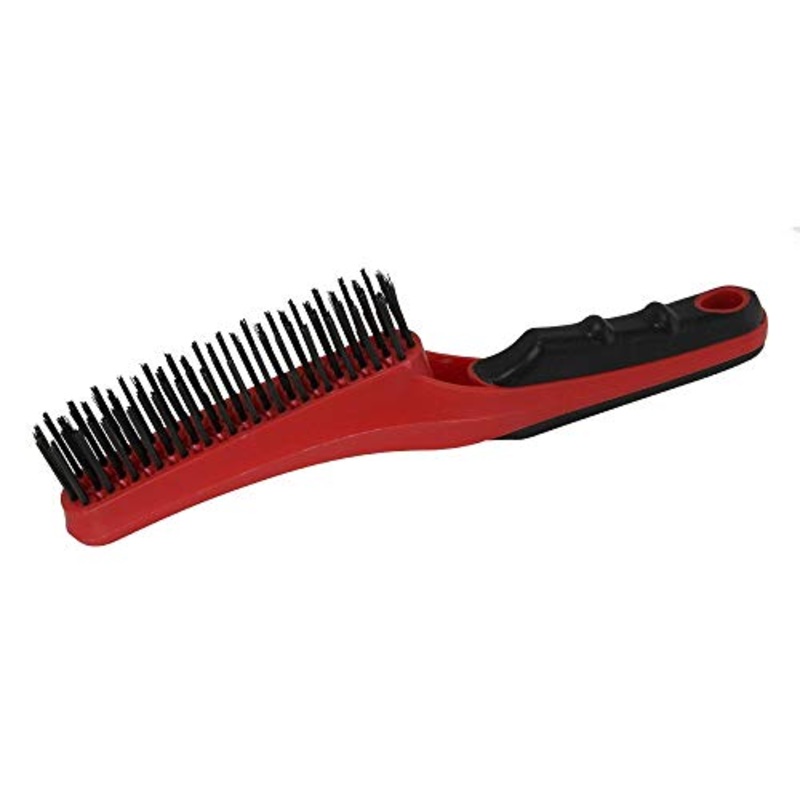 Warner Tool 10486 Soft Grip 10" Steel Shoe Handle Wire Brush, 4x16 row