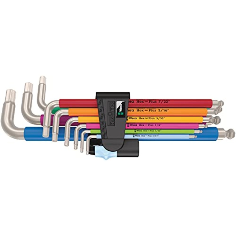 Wera Tools 3950/9 Hex-Plus Multicolour Imperial Stainless 1, Imperial, Stainless Steel