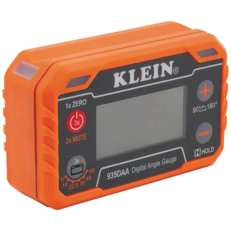 Klein Tools 935DAA Digital Electronic Level and Angle Gauge, LED Angle Alert, Measure and Set Angles, 0-90 and 0-180 Degree Ranges