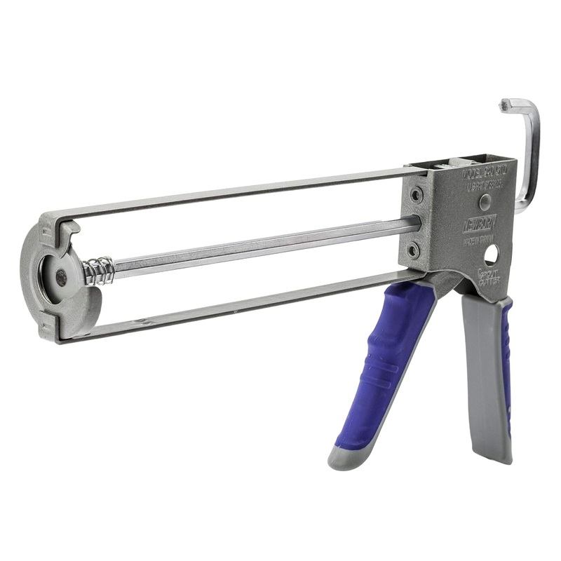 Newborn Drip-Free Smooth Hex Rod Parallel Frame Caulking Gun with Gator Trigger Comfort Grip, 1/10 Gallon Cartridge, 10:1 Thrust Ratio