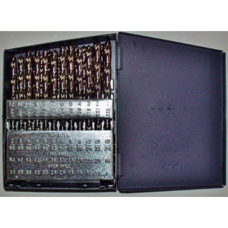 Norseman Type 240-B Bright Finish 118 Degree HSS Drill Bit Set (60-Piece)