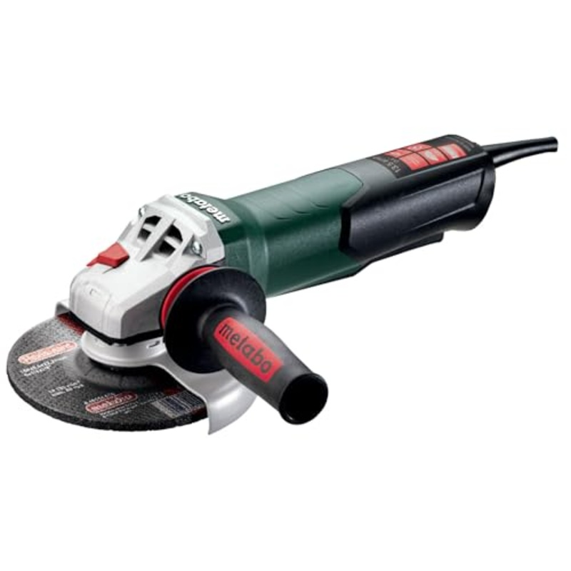[ USED ] Metabo 6-Inch Angle Grinder, 13.5 Amp, 9,600 RPM, Electronics, Non-locking Paddle Switch, Made in Germany, WEP 15-150 Quick, 600488420, Green