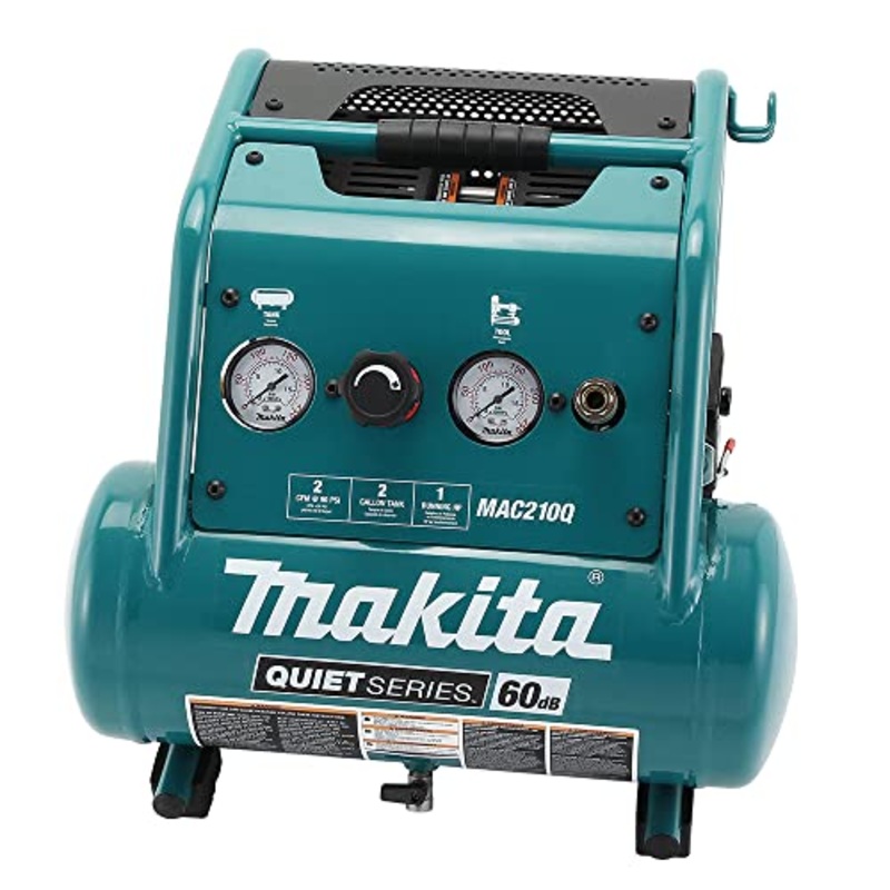 Makita Quiet Series, 1 HP, 2 Gallon, Oil-Free, Electric Air Compressor