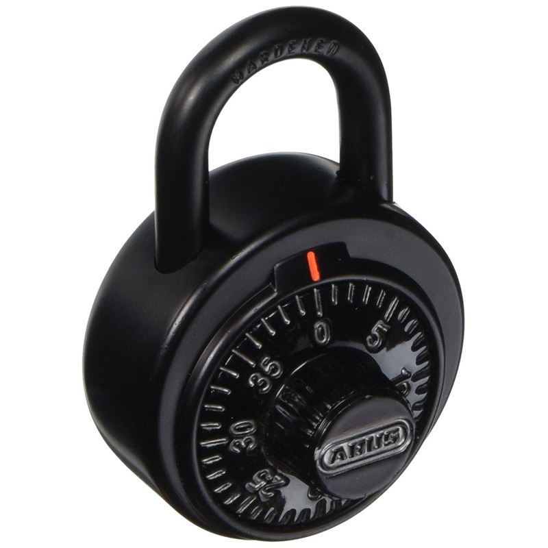 ABUS 78/50 KC 2-Inch Locker Dial Combination Padlock, Black Black Black