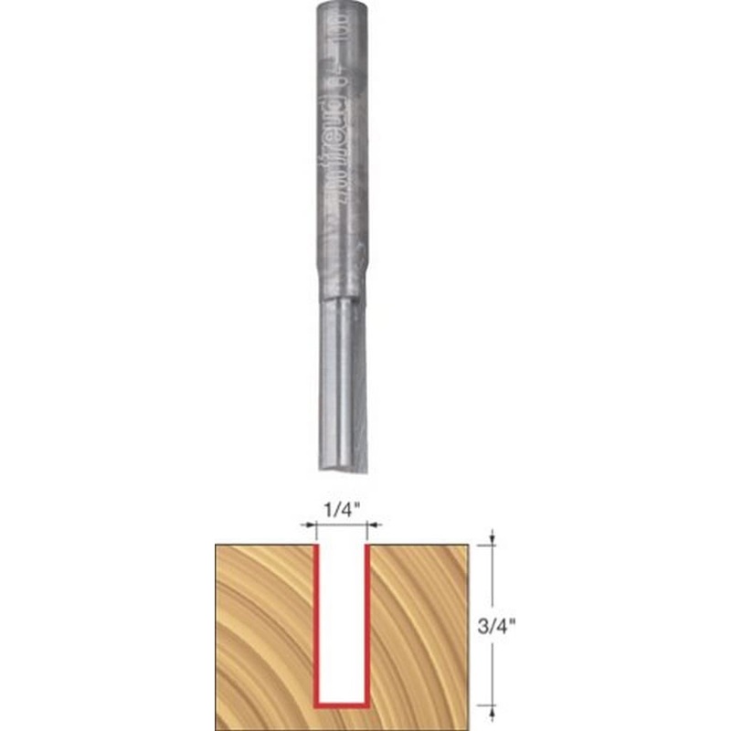 Freud 04-106 1/4-inch (Dia.) Double Flute Straight Bit with 1/4-inch Shank