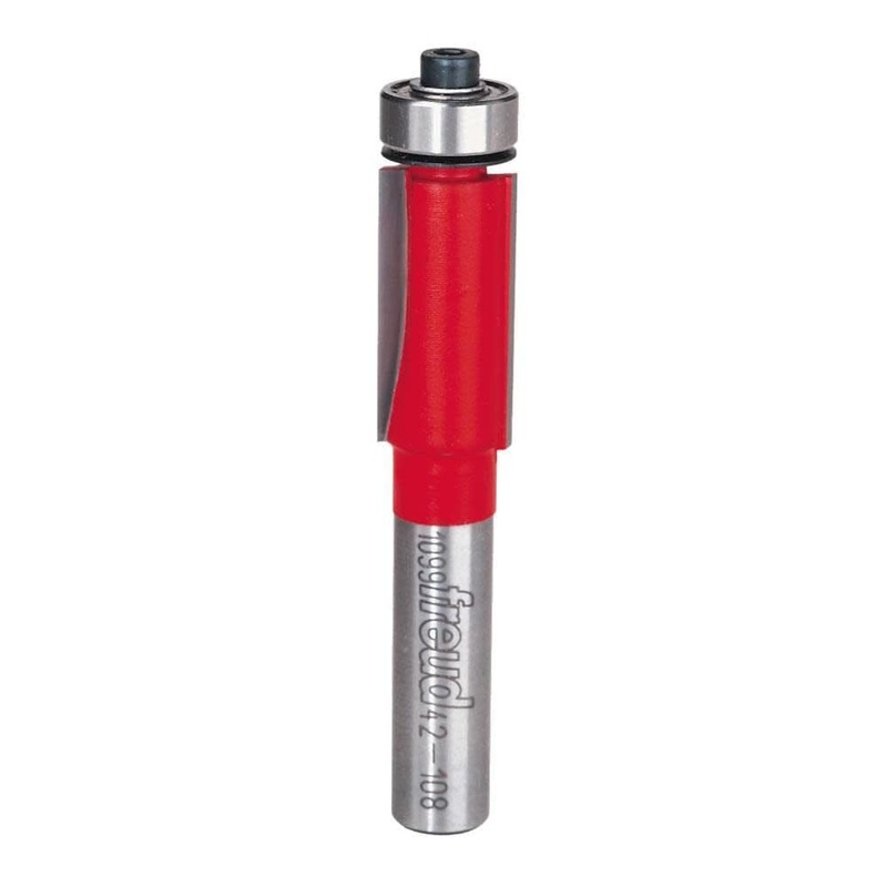 Freud 42-108: 1/2" (Dia.) Bearing Flush Trim Bit with 3/8" Shank One Size 1/2-Inch Diameter 2-Flute Flush Trimming Router Bit with 3/8-Inch Shank