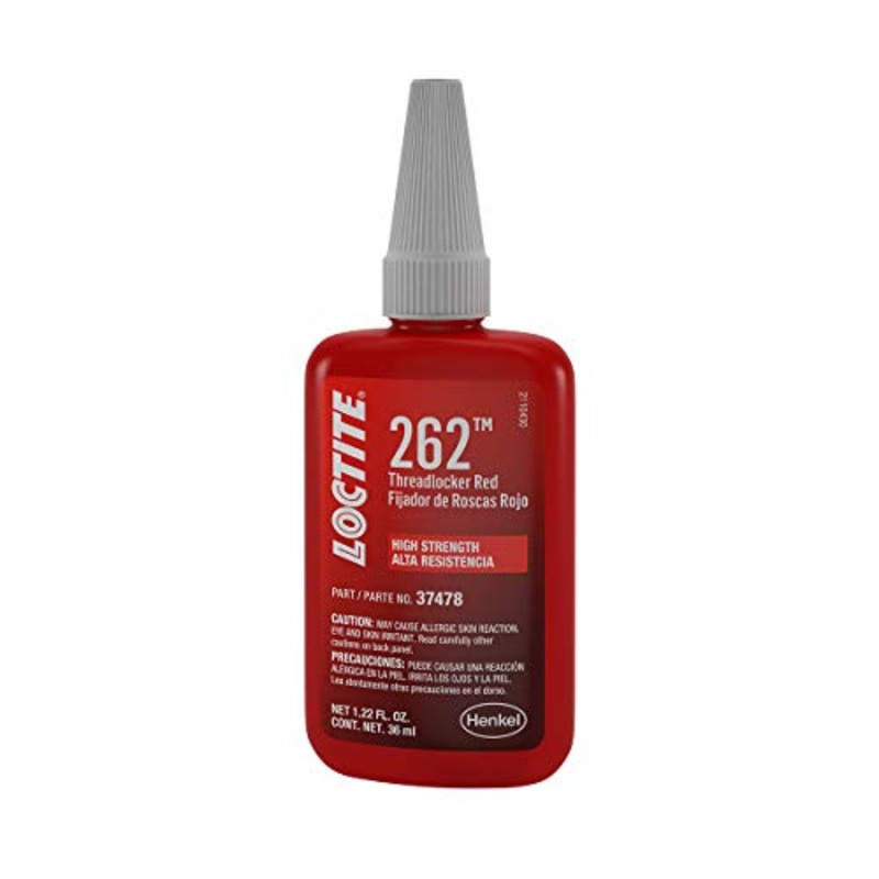 Loctite 262 Automotive Threadlocker Red  High Strength Thread Lock, High-Temp, Permanent, Oil Tolerant, General Purpose - 36 ml, 1 Pack