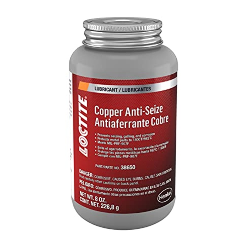 Loctite 555336 Copper Anti-Seize Lubricant Brush Top, 8-oz.