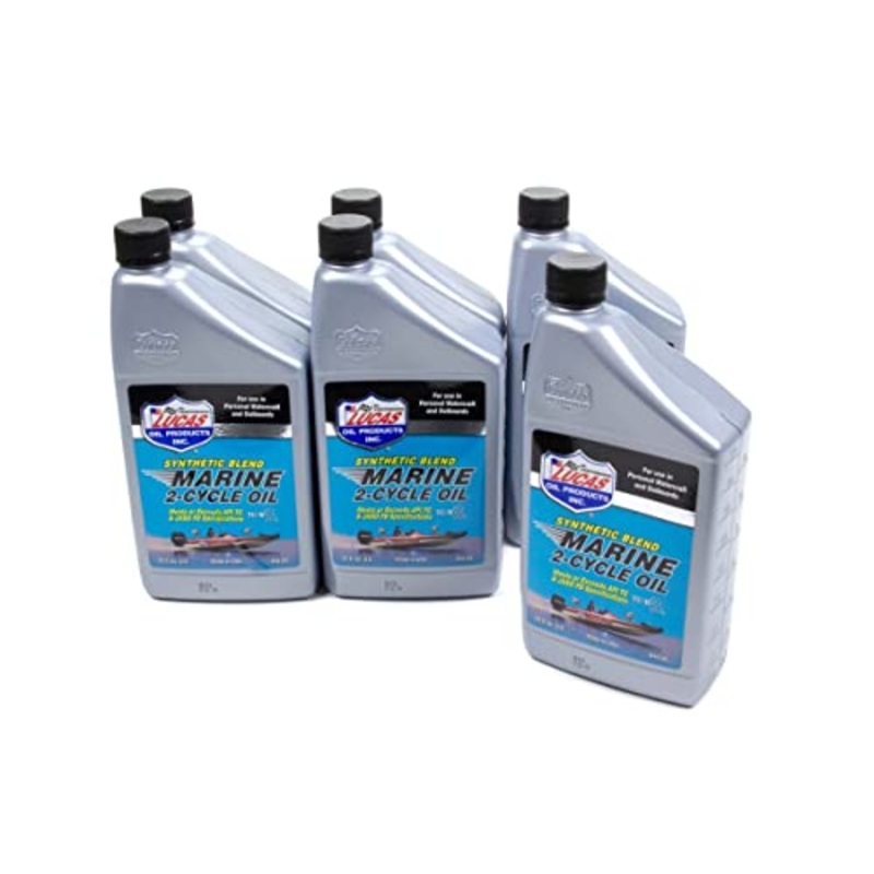 Lucas Oil 10860 Synthetic Blend 2-Cycle Marine Oil - 1 Quart
