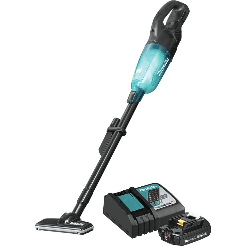 Makita XLC03R1BX4 18V LXT Lithium-ion Compact Brushless Cordless Vacuum Kit, Trigger w/Lock (2.0Ah) Black Vacuum Kit Only
