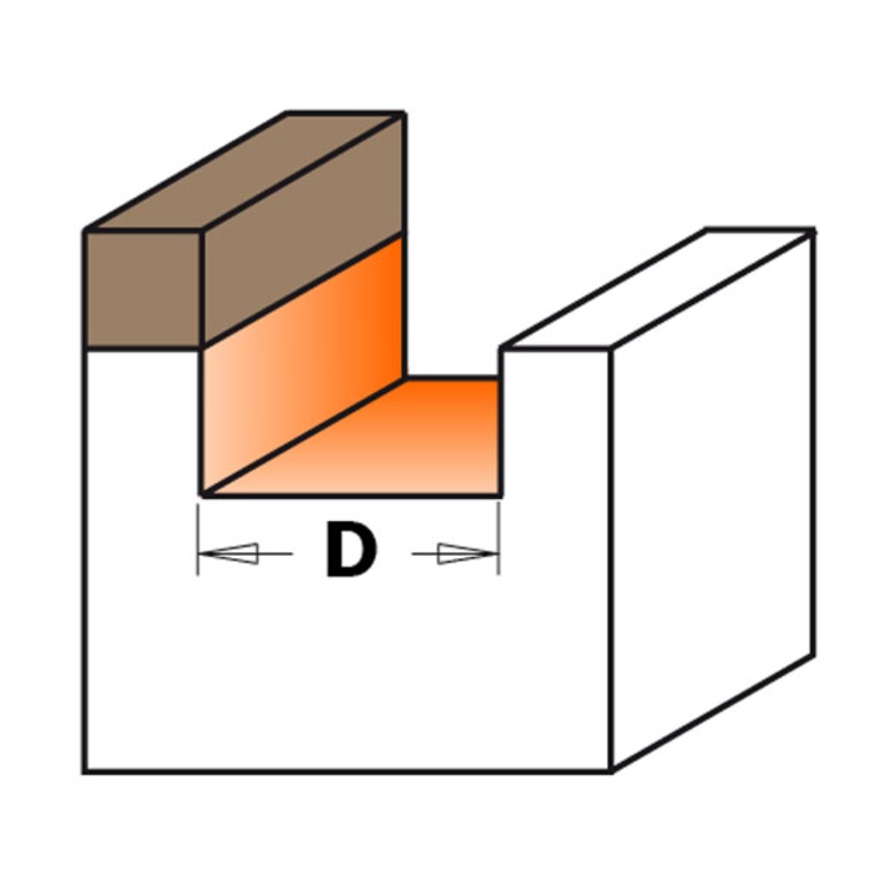 MORTISING BIT S=1/4"" D=1/2x1/4x1-5/8'' RH W/BEARING"