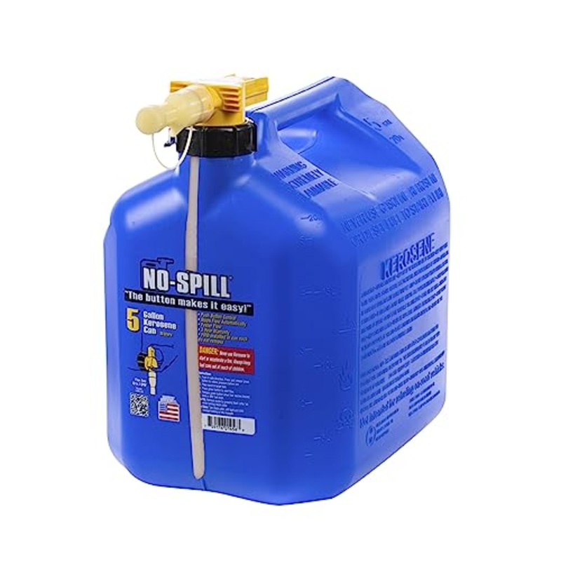 No-Spill NSP-1466S, 5 Gallon Gas Can for Kerosene Fuel with View Stripe