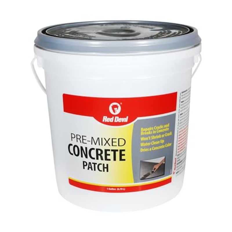 Red Devil 0641 Pre-Mixed Concrete Patch, 1 Gallon, Pack of 1, Gray, Made in USA