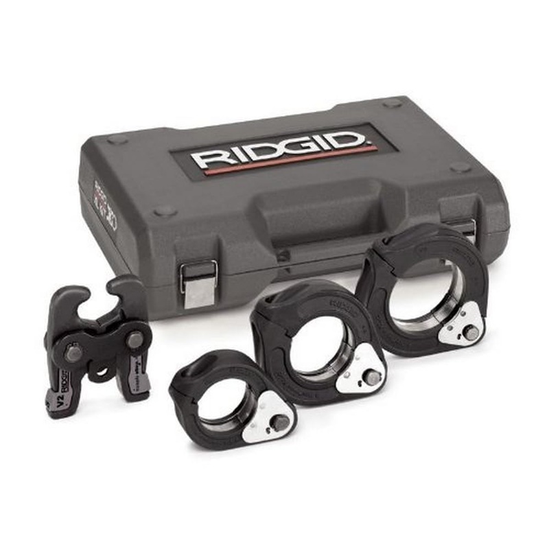 RIDGID 20483 2-1/2" to 4" ProPress Standard XL-C and XL-S Press Tool Jaw Ring 5-Piece Kit for Standard Press Tools with Case