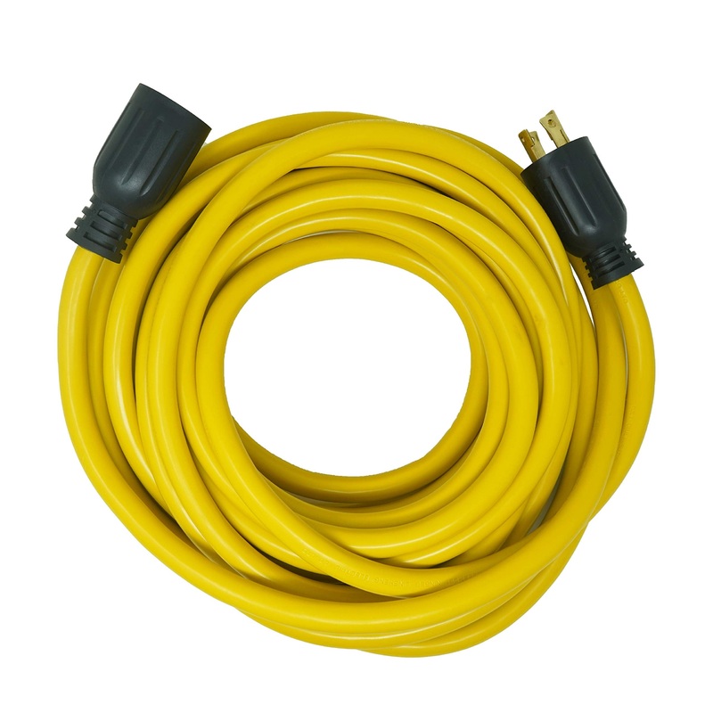 Southwire 65173040 40-Foot 30Amp Generator Cord, 10-Gauge Heavy Duty Electrical Power Cable with L14-30 Locking Plug, 125V / 250V, Yellow, Black 40 Feet Cord