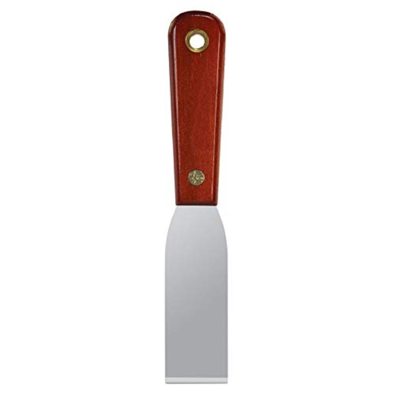 Warner Manufacturing Warner Tool 10750 1-1/4" SS Stiff Putty Knife, Rosewood Handle, Multicolor