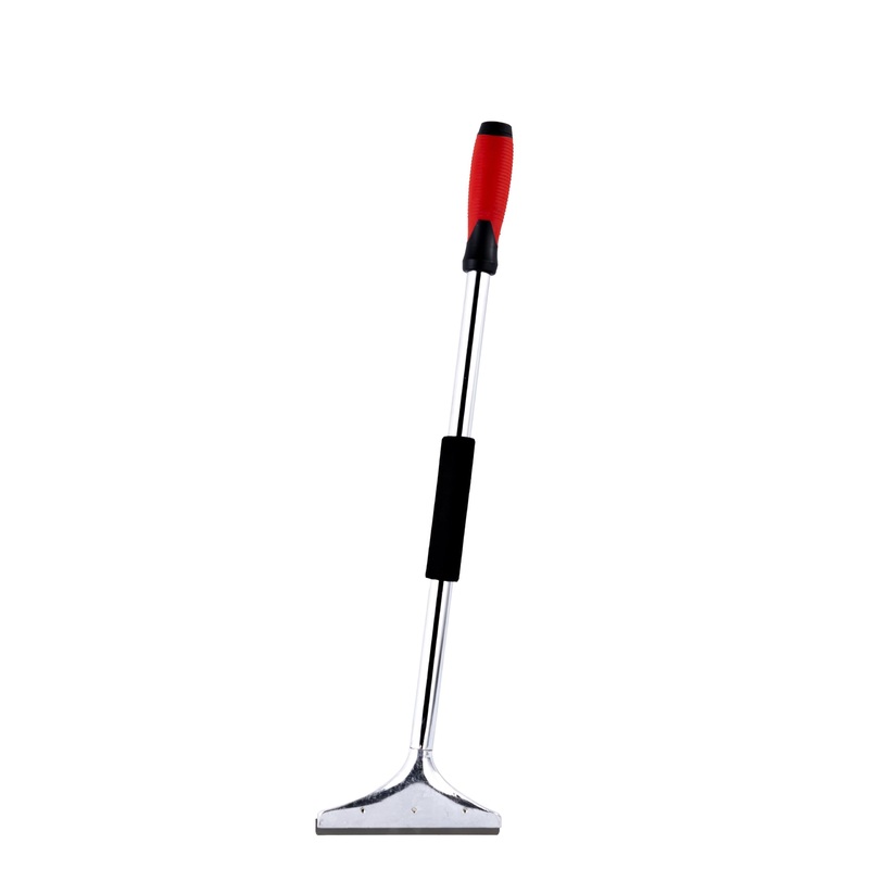 Warner Tool 11221 6" H.D. Paint & Wall Scraper, 24" Steel Handle with Threaded Soft Grip