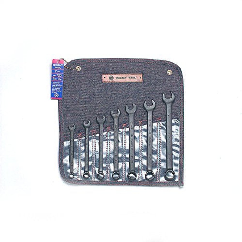 Wright Tool 720 12 Point Black Combination Wrench Set (7-Piece)