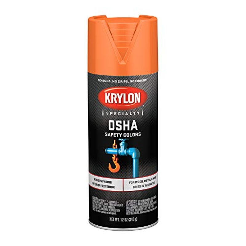 12 oz Krylon K02410777 Safety Orange OSHA Safety Colors Standard Spray Paint