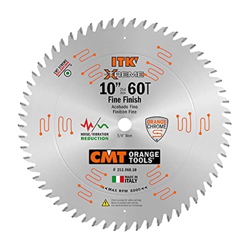 CMT 10 In x 60 x 5/8 In ITK Finish Compound Miter Blade